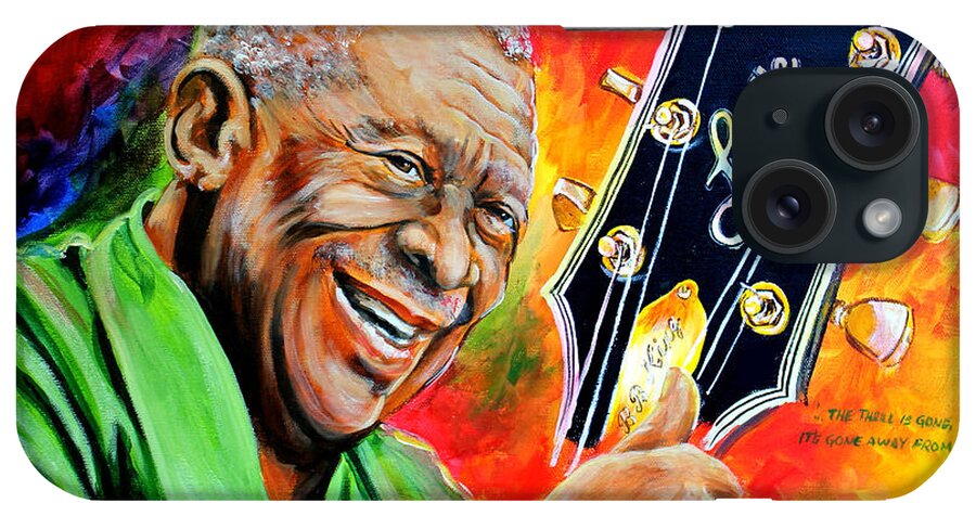 Blues iPhone Case featuring the painting B. B. King by Karl Wagner