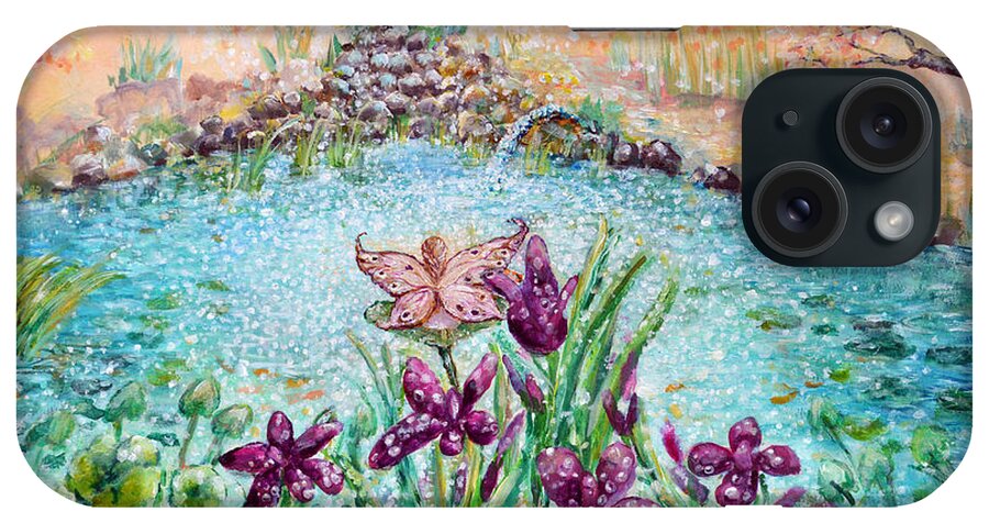 Nature iPhone Case featuring the painting Babajis Pond by Ashleigh Dyan Bayer
