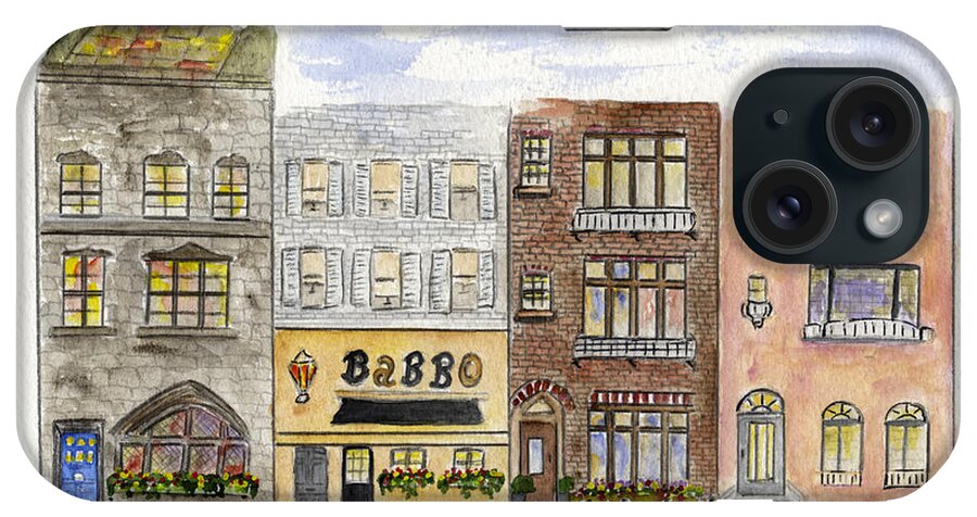 Waverly Place iPhone Case featuring the painting Babbo @ Waverly Place by AFineLyne