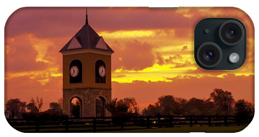 Clock Tower iPhone Case featuring the photograph Baber House Clock Tower by Paula Ponath