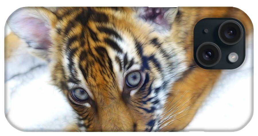 Baby Tiger iPhone Case featuring the photograph Baby Tiger by Steve McKinzie
