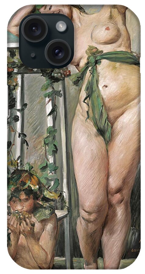 Lovis Corinth iPhone Case featuring the painting Baccante by Lovis Corinth