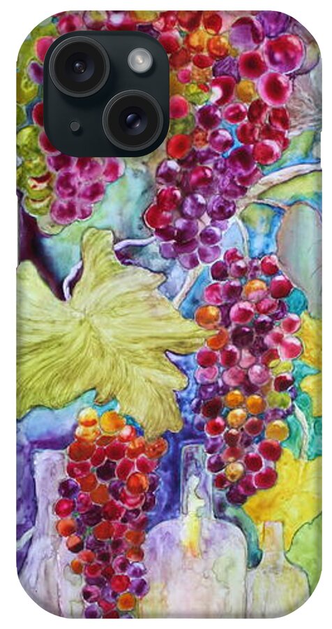 Grapes iPhone Case featuring the painting Bacchus by Nancy Jolley