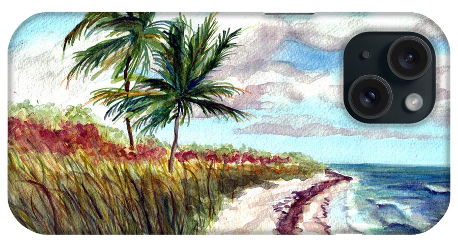 Florida iPhone Case featuring the painting Bahia Honda State Park by Clara Sue Beym
