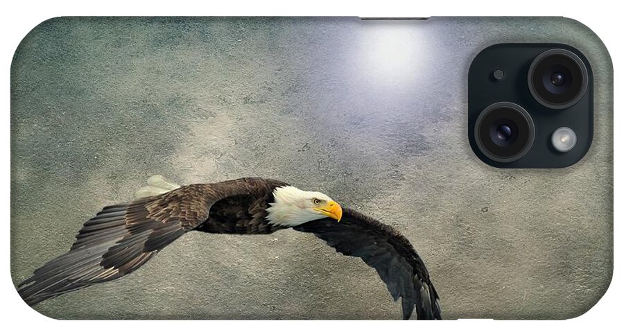 Eagle iPhone Case featuring the photograph Bald Eagle Textured Art by David Dehner