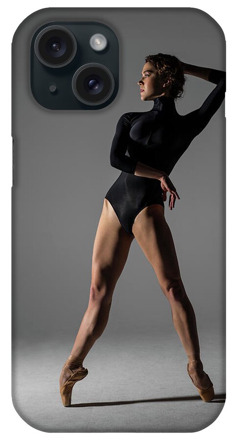 Ballet Dancer iPhone Case featuring the photograph Ballerina Performing Relevé On Point by Nisian Hughes