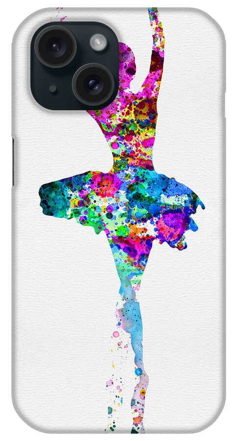 Ballet iPhone Case featuring the painting Ballerina Watercolor 1 by Naxart Studio