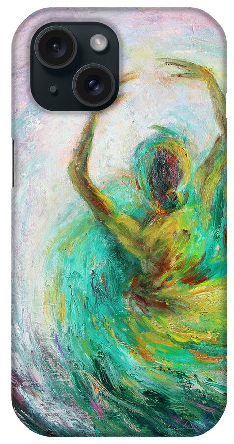 Dancer iPhone Case featuring the painting Ballerina by Xueling Zou