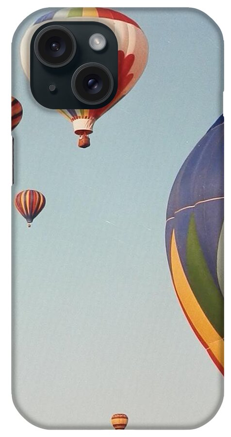 Colorful iPhone Case featuring the photograph Balloons High in the Sky by Belinda Lee
