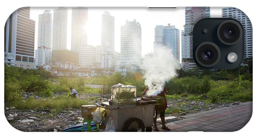 Shadow iPhone Case featuring the photograph Bangkok Street Scene With Street Food by Jasper James