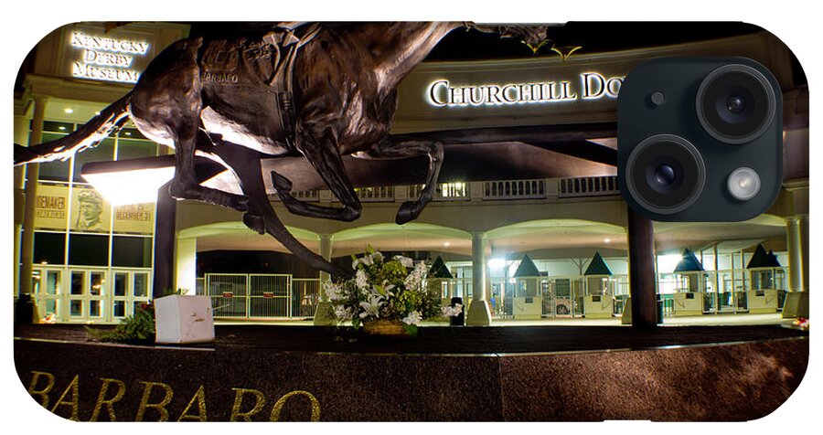 Barbaro iPhone Case featuring the photograph Barbaro Statue Outside of Churchill Downs by John McGraw