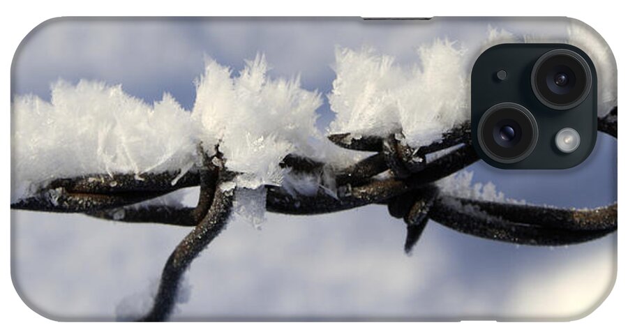 Wire iPhone Case featuring the photograph Barbed Wire Frost 2 by Richard Stedman