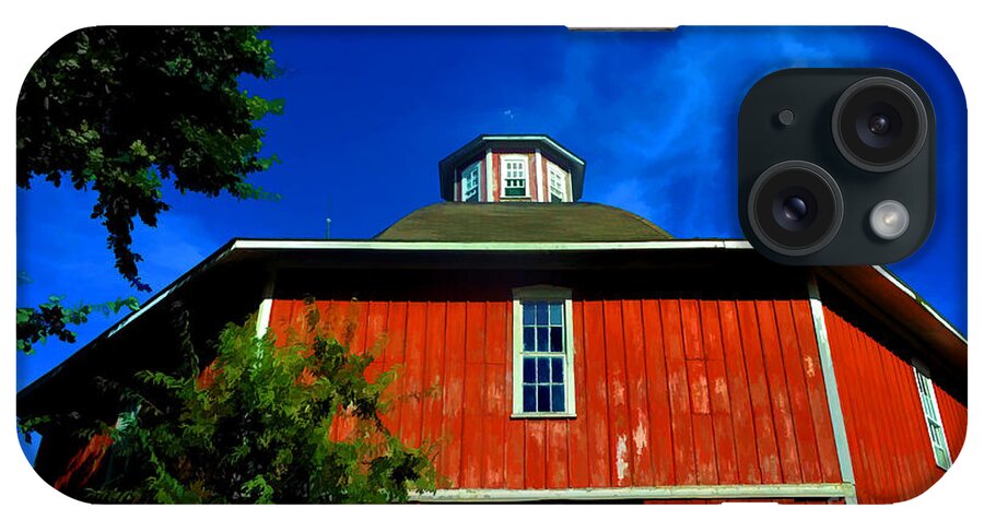 Iowa City Iowa iPhone Case featuring the photograph Barn - Iowa - Classic Hexagonal - Luther Fine Art by Luther Fine Art