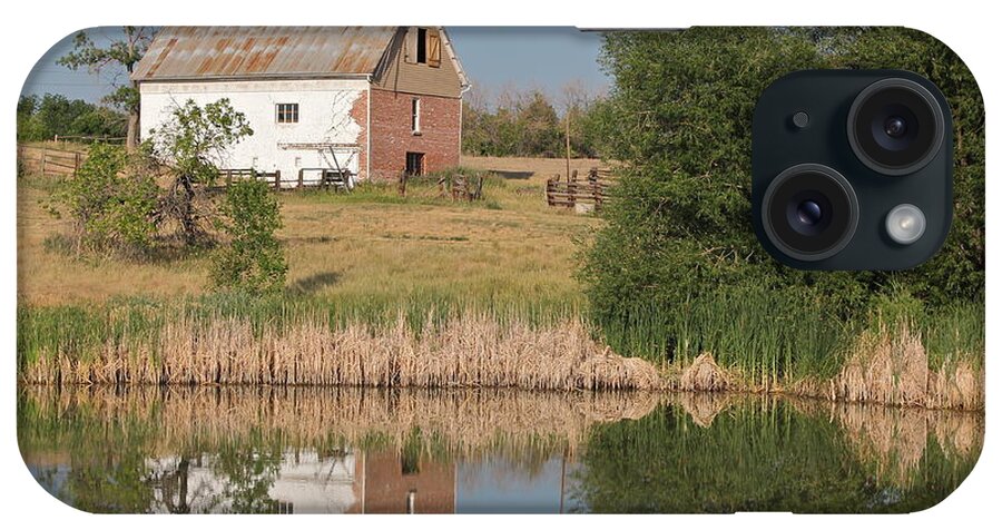 Landscape iPhone Case featuring the photograph Barn Reflection by Bill Wiebesiek