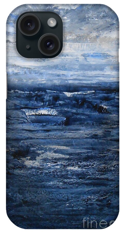 Seascape iPhone Case featuring the painting Barrier by Jane See
