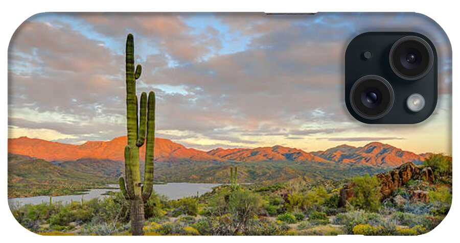 Cactus iPhone Case featuring the photograph Bartlett Lake Sunset by Fred J Lord