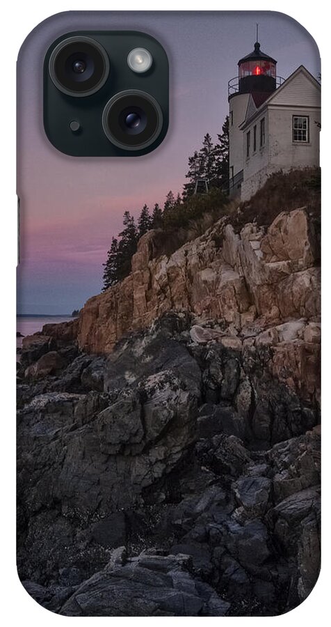 Rocks iPhone Case featuring the photograph Bass Head Lighthouse Sunrise by Erika Fawcett