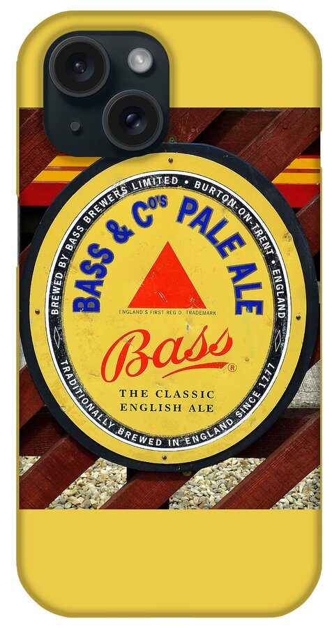 Bass iPhone Case featuring the photograph Bass Pale Ale Railway Sign by Gordon James