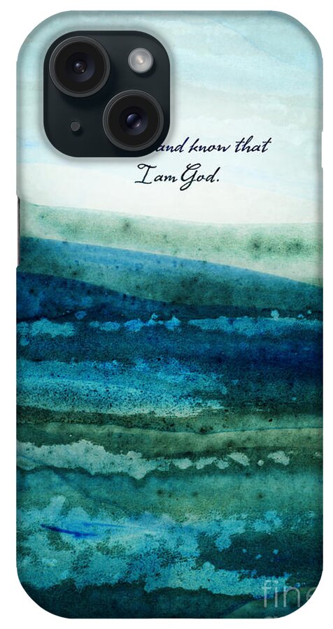 Psalm 46:10 iPhone Case featuring the painting Be Still by Shevon Johnson