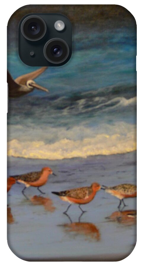 Birds iPhone Case featuring the painting Beach Birds by Catherine Hamill