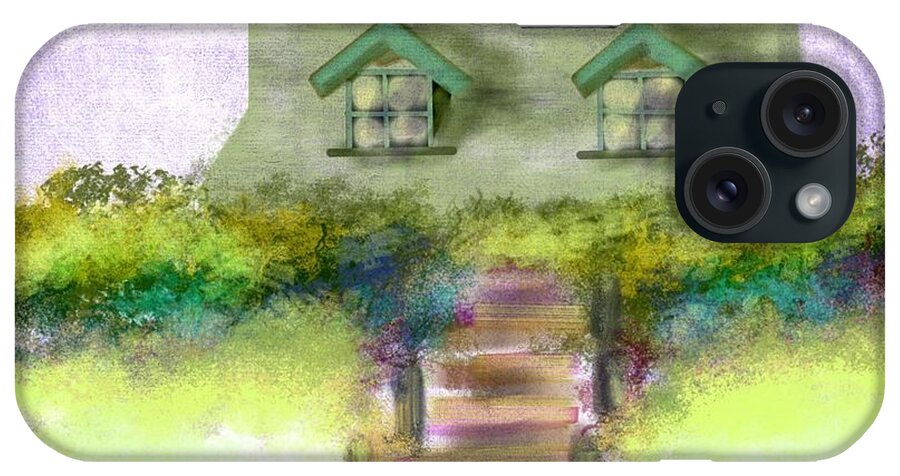 Beach Art iPhone Case featuring the digital art Beach Cottage by Frank Bright