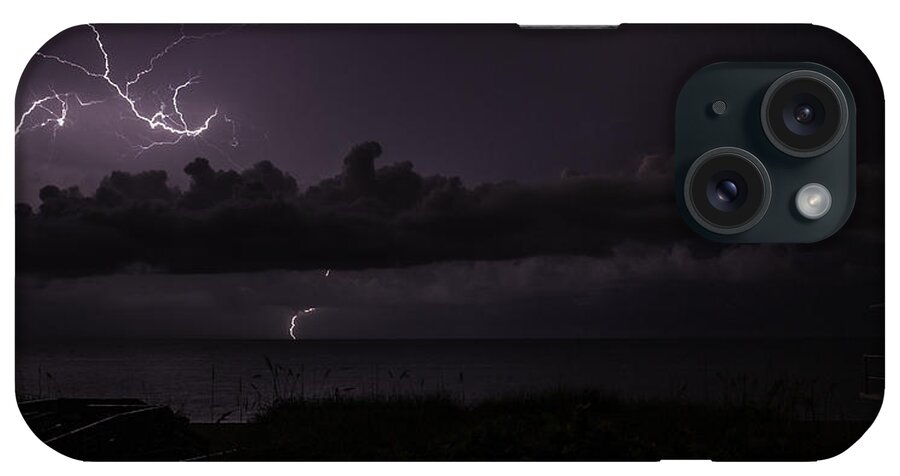 Lightning iPhone Case featuring the photograph Beach Lightning by Christopher Perez