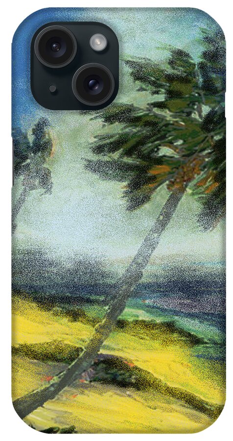 Palozzi iPhone Case featuring the digital art Beach Palms by John Vincent Palozzi
