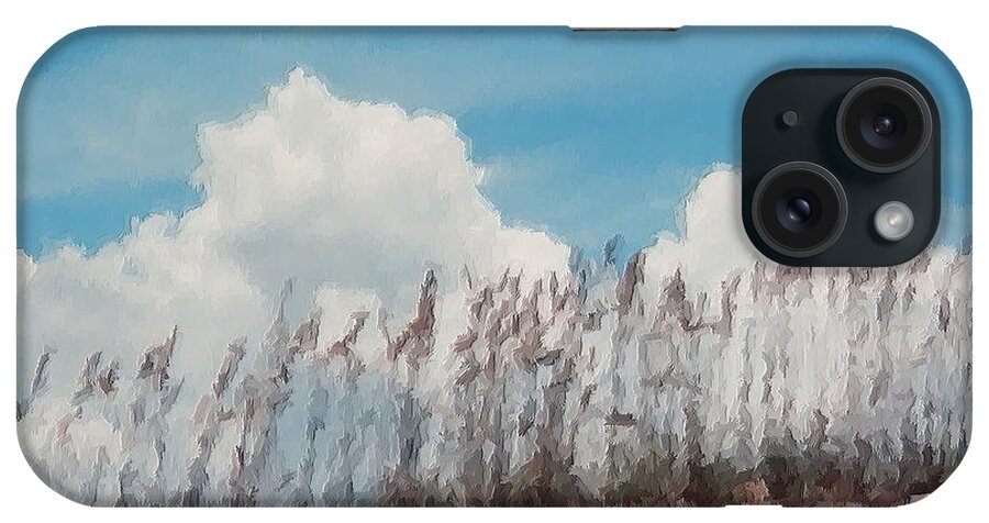 The Beautiful iPhone Case featuring the photograph Beach Scene in Brush stroke by Belinda Lee