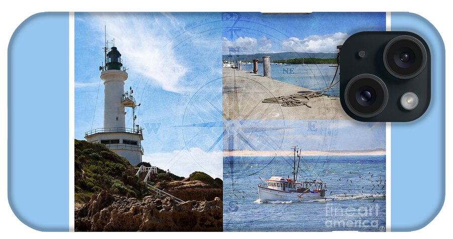 Fishing iPhone Case featuring the photograph Beach Triptych 2 by Linda Lees