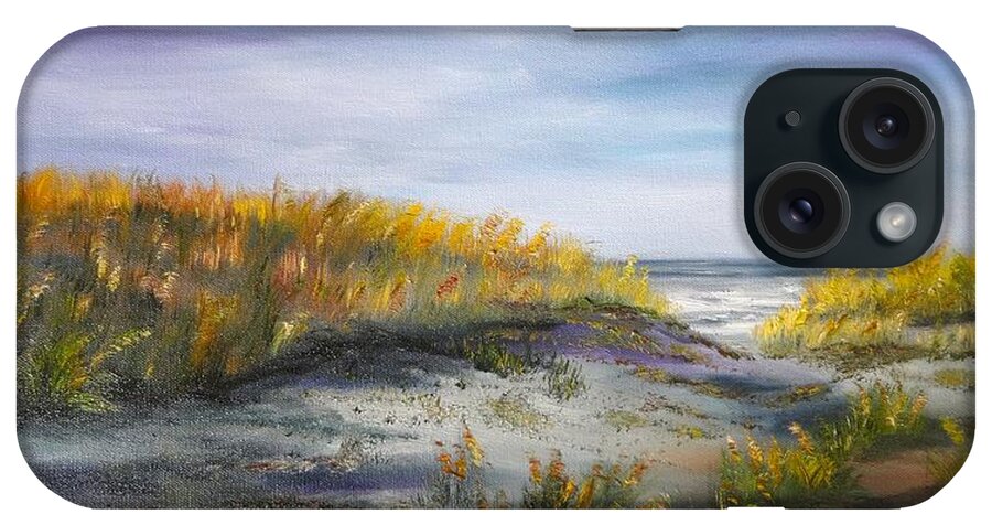 Sand iPhone Case featuring the painting Beach Walkway by Marlyn Boyd