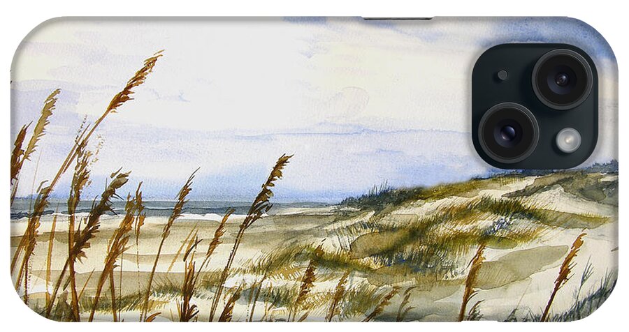 Watercolor iPhone Case featuring the painting Beach Watercolor by Julianne Felton