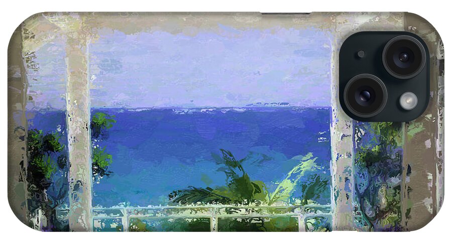 Anthony Fishburne iPhone Case featuring the digital art Beachfront Oasis by Anthony Fishburne