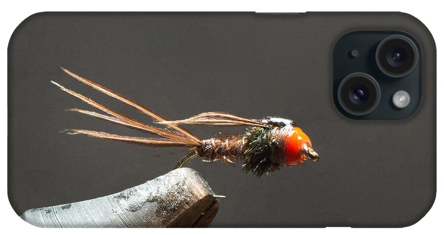 Tungsten Bead iPhone Case featuring the photograph Bead Head Pheasant Tailed Nymph by Phil And Karen Rispin