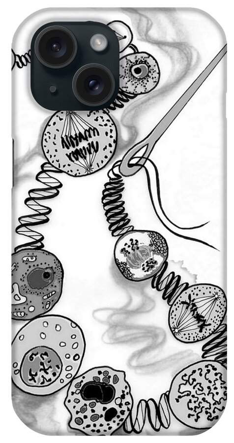 Biology iPhone Case featuring the digital art Beads of Life by Carol Jacobs