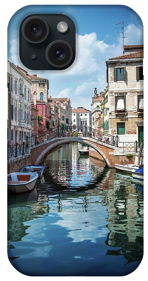 Water's Edge iPhone Case featuring the photograph Beautiful Canal In Venice - Italy by Sankai