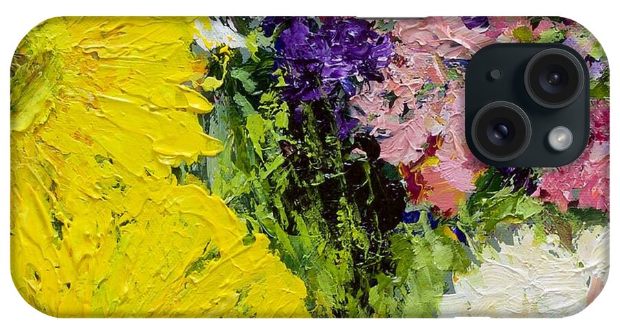 Floral iPhone Case featuring the painting Beautiful Day by Allan P Friedlander