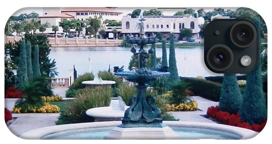 #lakeland #lakemirror #park #downtown #city #beautiful #plantsflowers #rentable #afternoon #summertime iPhone Case featuring the photograph Beautiful Park in Lakeland by Belinda Lee