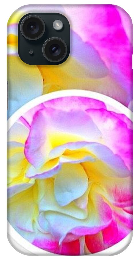 Beautiful Pink And Yellow Rose iPhone Case featuring the photograph Beautiful Pink and Yellow Rose by Anna Porter