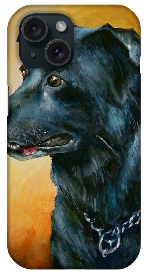 Pets iPhone Case featuring the painting 'Beaux' by Michael Lang