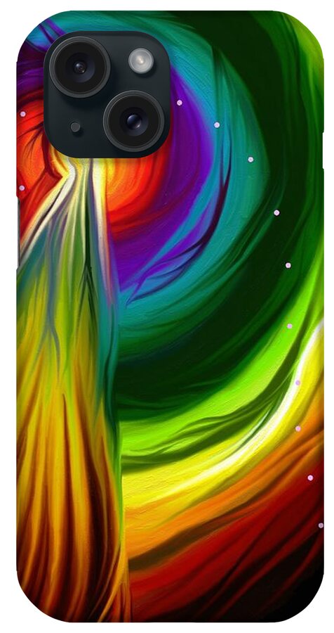 Abstract iPhone Case featuring the digital art Becoming by Jennifer Galbraith