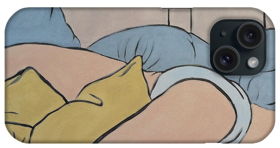 Nude iPhone Case featuring the painting Bedscape One Forty-Five AM by Stan Magnan