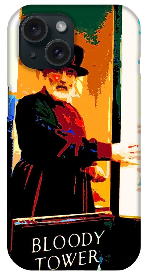 London iPhone Case featuring the painting Beefeater by CHAZ Daugherty