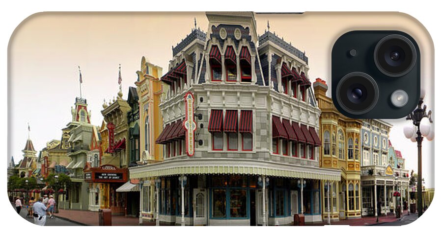 Magic Kingdom iPhone Case featuring the photograph Before The Gates Open Magic Kingdom Main Street. by Thomas Woolworth