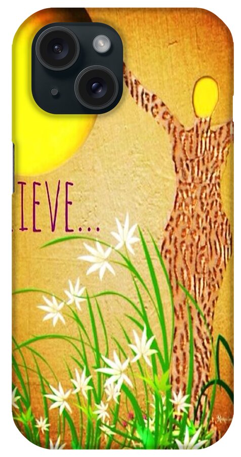 Baldheadchic iPhone Case featuring the digital art Believe by Romaine Head