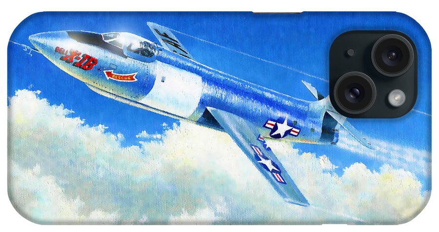 Nasa iPhone Case featuring the painting Bell X-1B by Douglas Castleman