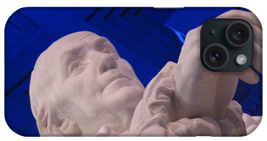 Benjamin iPhone Case featuring the photograph Ben Franklin in Blue I by Richard Reeve