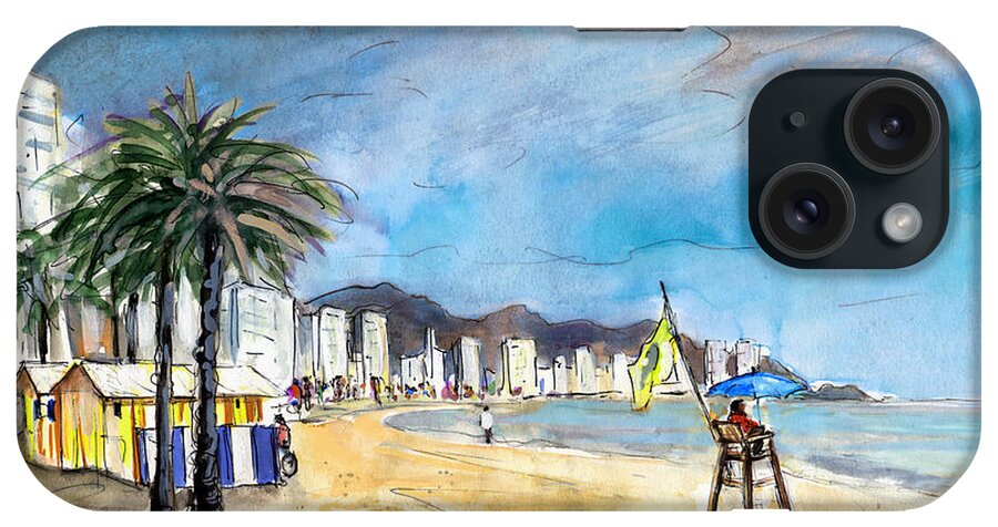 Travel iPhone Case featuring the painting Benidorm Levante by Miki De Goodaboom