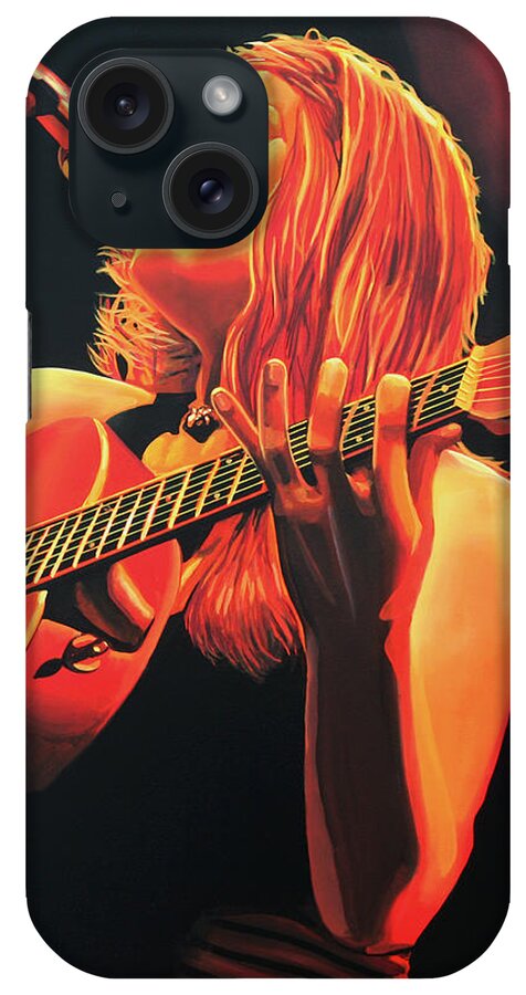 Beth Hart iPhone Case featuring the painting Beth Hart by Paul Meijering