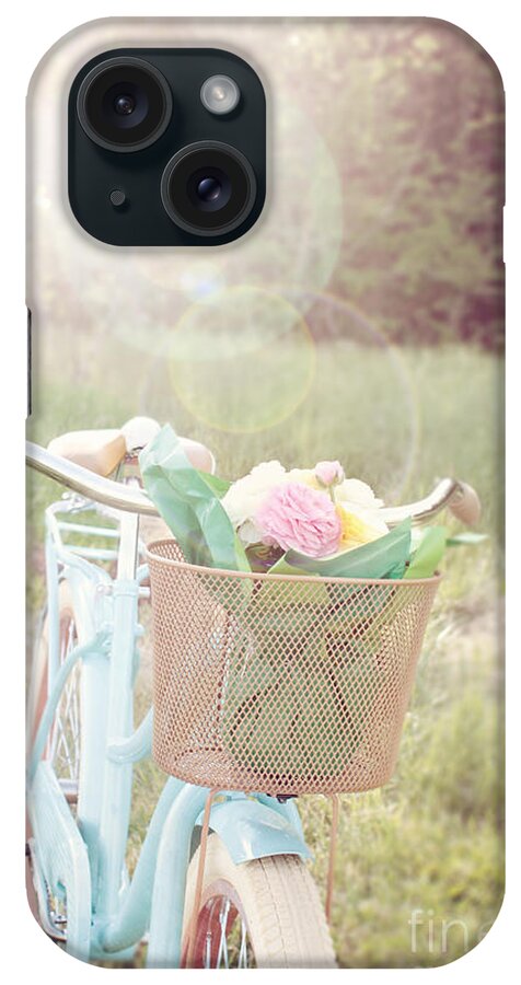Bicycle iPhone Case featuring the photograph Bicycle and Flowers by Stephanie Frey