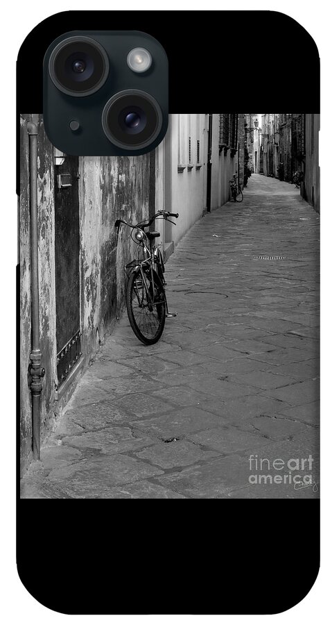 Bicycle In Lucca iPhone Case featuring the photograph Bicycle in Lucca by Prints of Italy
